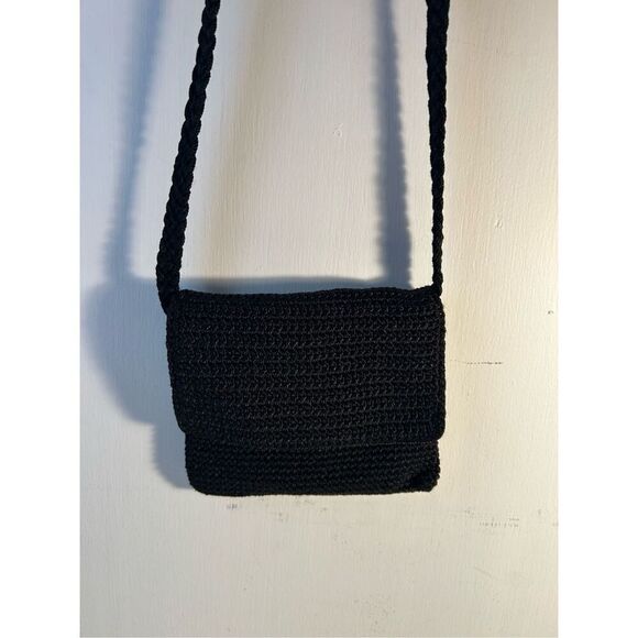 The Sak black crotchet bag shoulder strap 6"x7" - Picture 1 of 7
